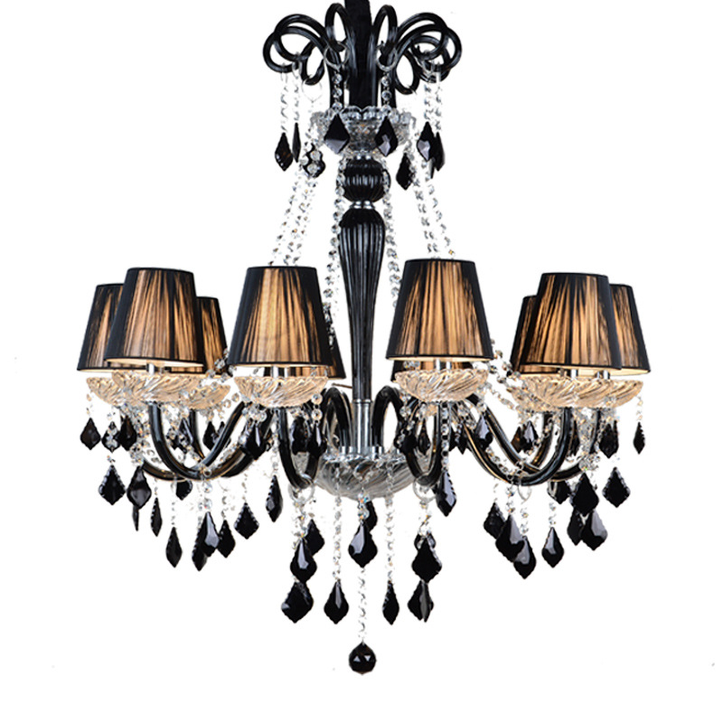 Black Crystal Glass Chandelier - 图片 6