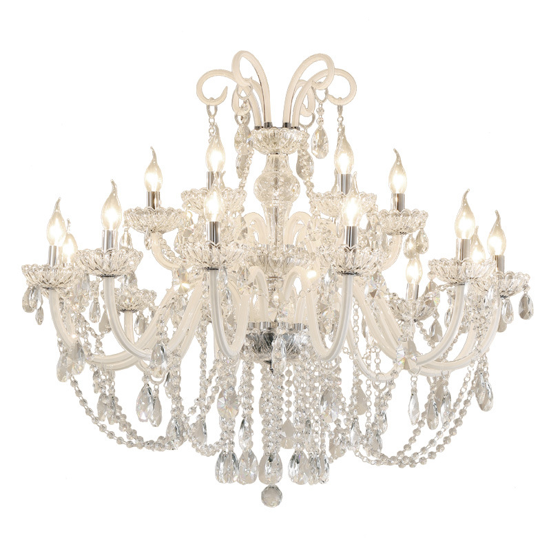 White Crystal Candle Chandelier - 图片 6
