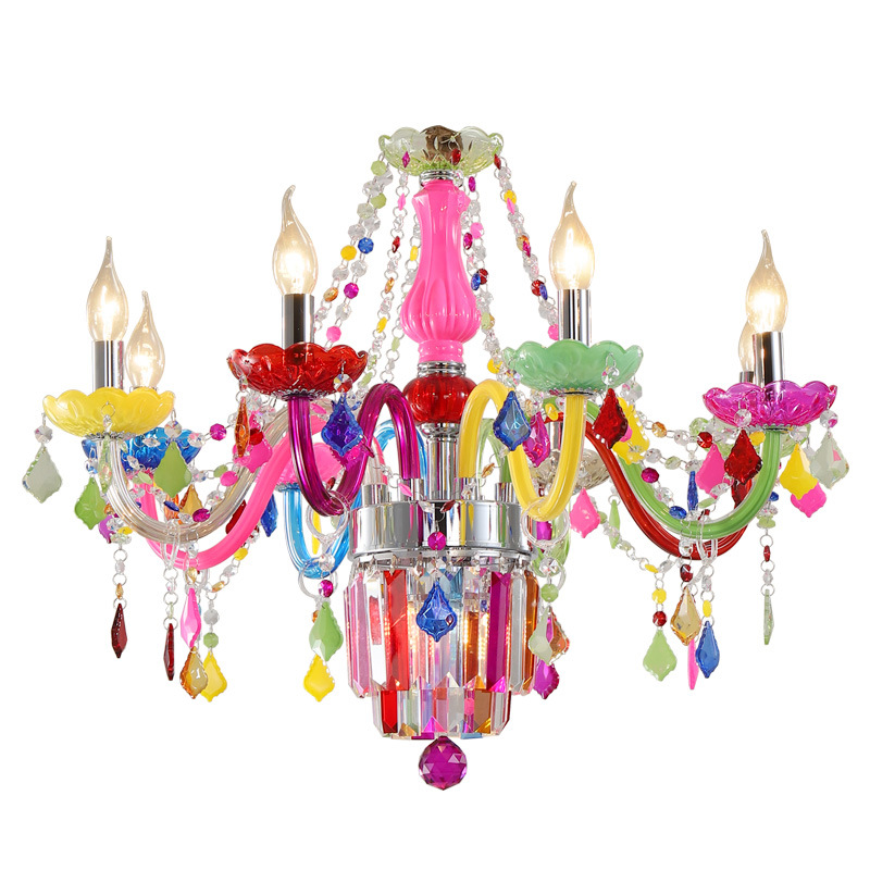 Colourful Crystal Glass Chandelier - 图片 6