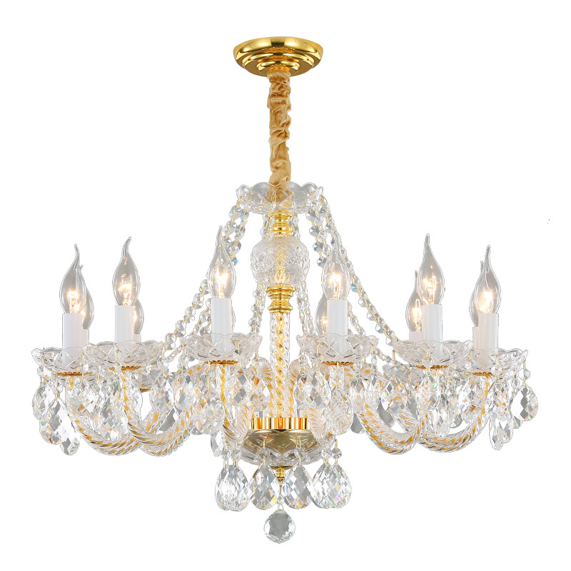 K9 Crystal Clear Gold Chandelier - 图片 6