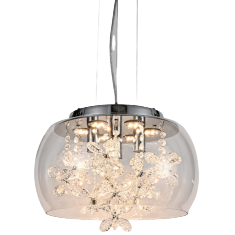 Transparent Glass Crystal Pendant Lamp - 图片 6