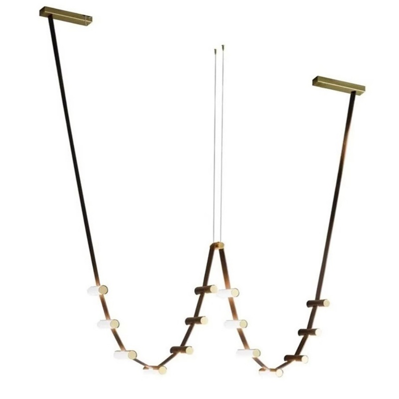 8-14 Heads Iron Leather Pendant Light - 图片 6