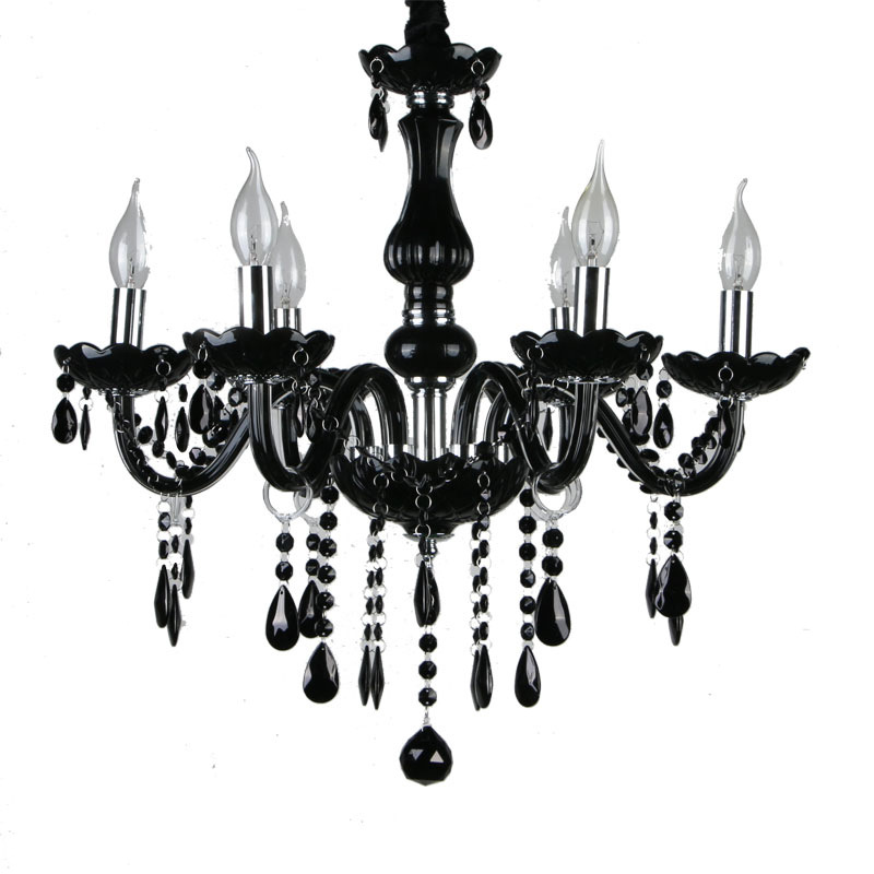 Black Crystal Candle Chandelier - 图片 6