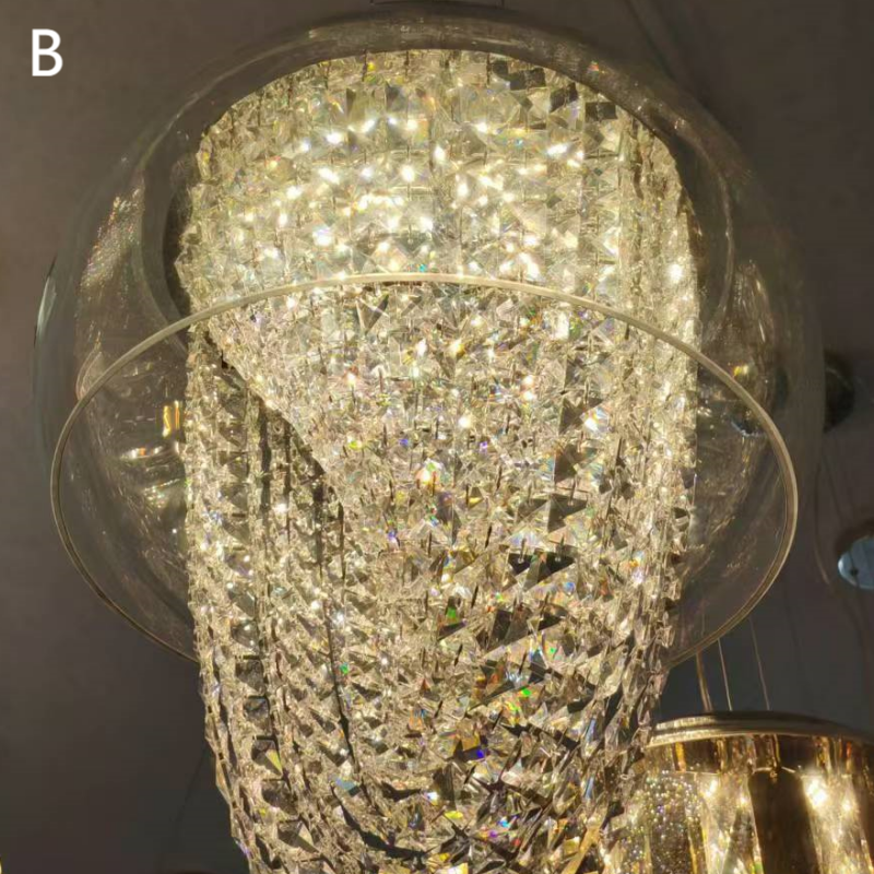 E14 Glass Crystal Pendant Lamp - 图片 8