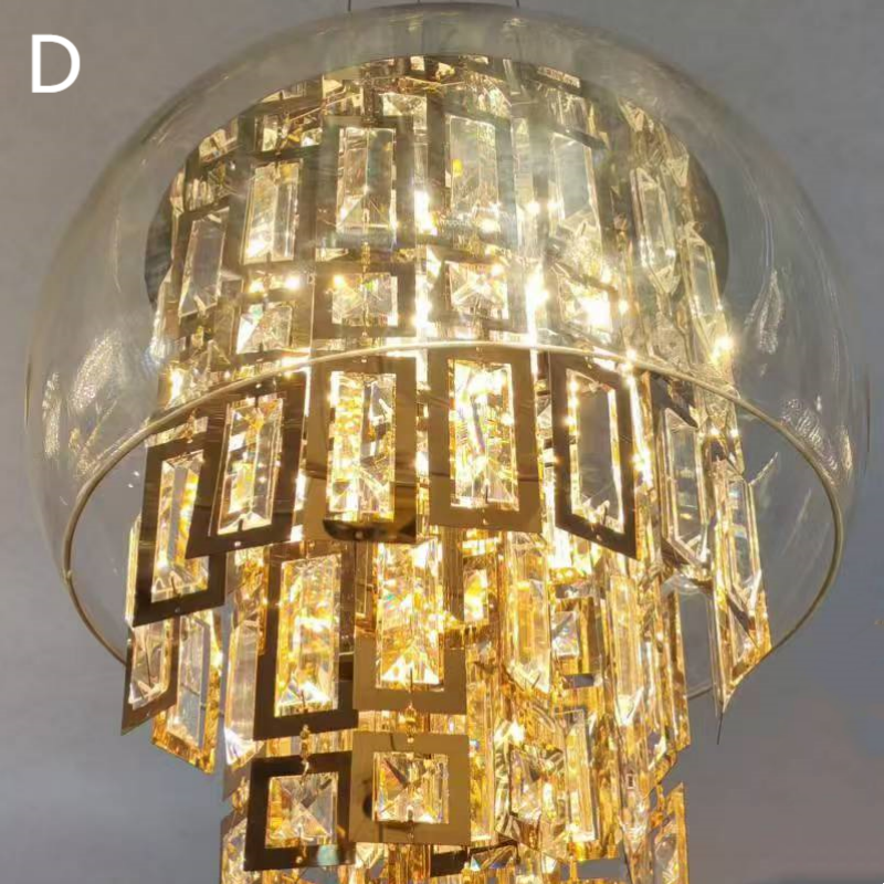 E14 Glass Crystal Pendant Lamp - 图片 10