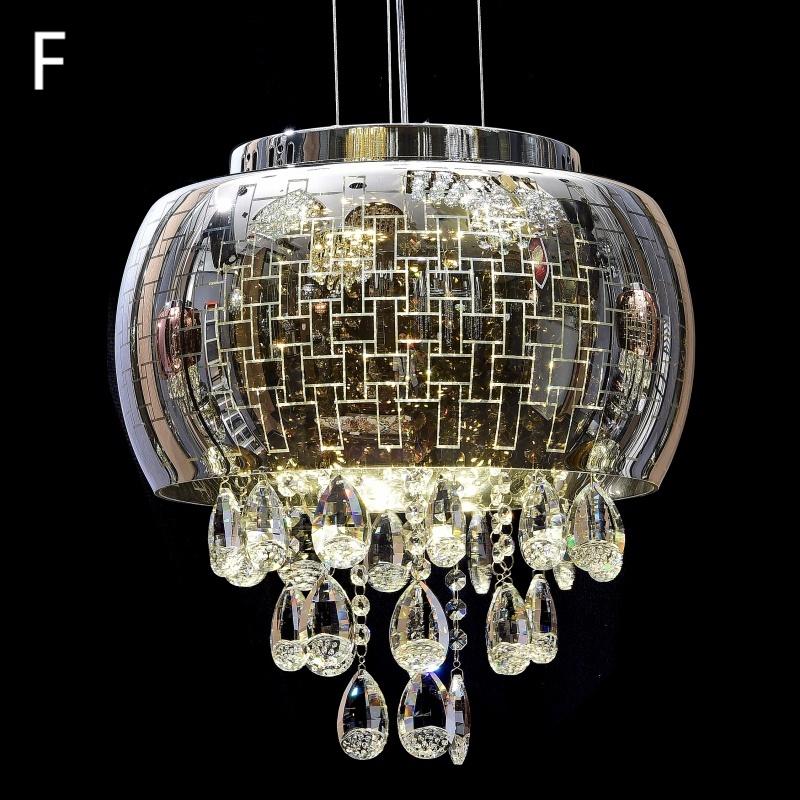 Gold Rose Glass Crystal Pendant Lamp - 图片 13