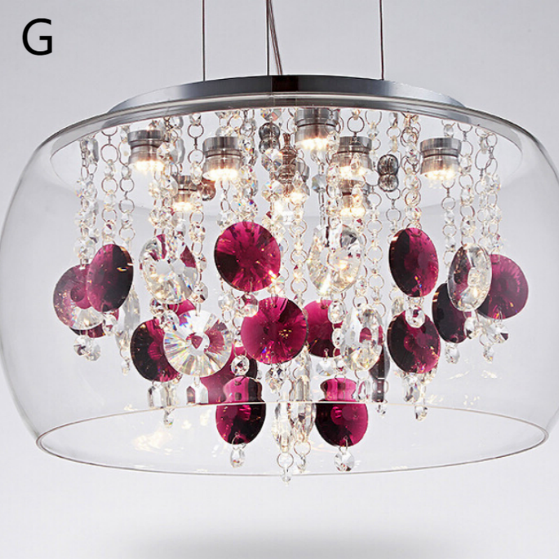 E14 Glass Crystal Pendant Lamp - 图片 13