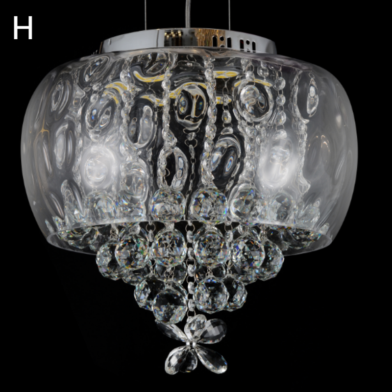 E14 Glass Crystal Pendant Lamp - 图片 14