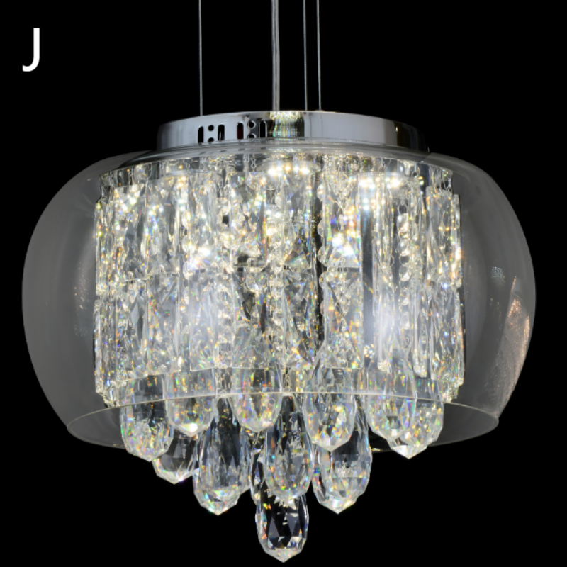 E14 Glass Crystal Pendant Lamp - 图片 16