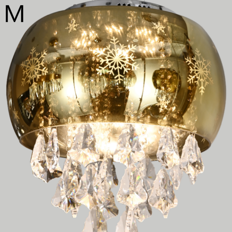 Gold Rose Glass Crystal Pendant Lamp - 图片 20