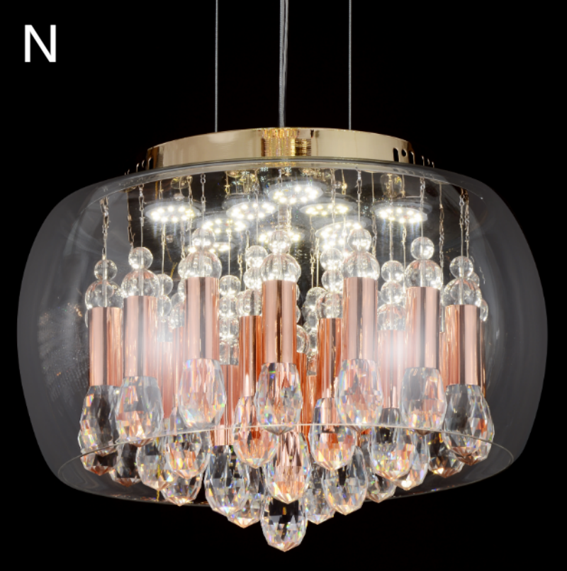 E14 Glass Crystal Pendant Lamp - 图片 20