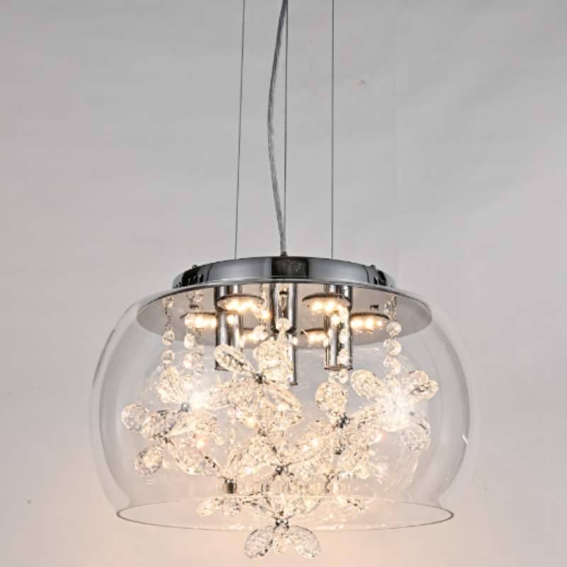 Transparent Glass Crystal Pendant Lamp - 图片 7