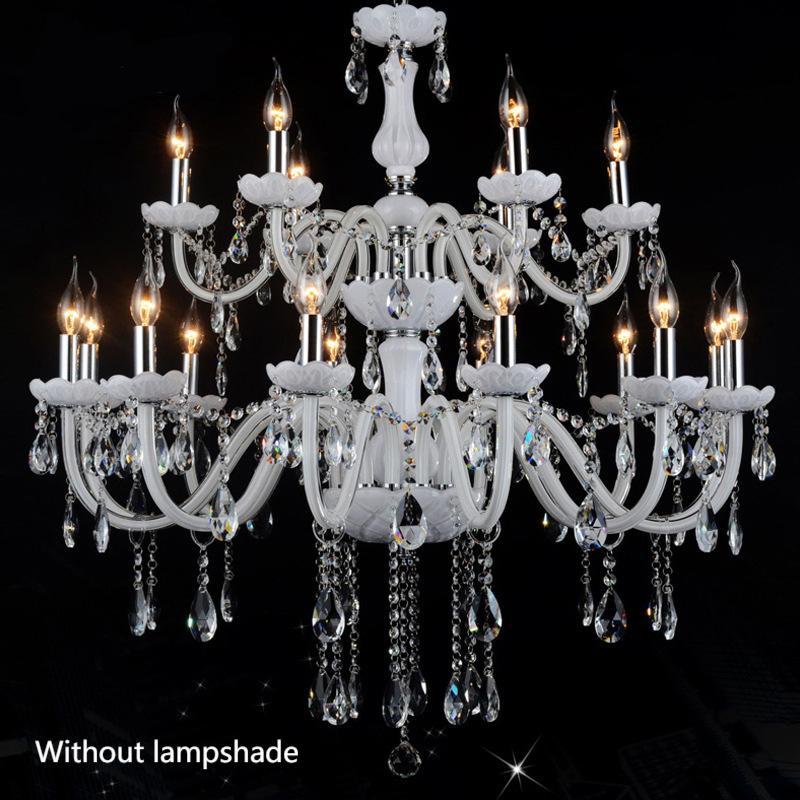 Retro Glass Crystal Candle Chandelier - 图片 7