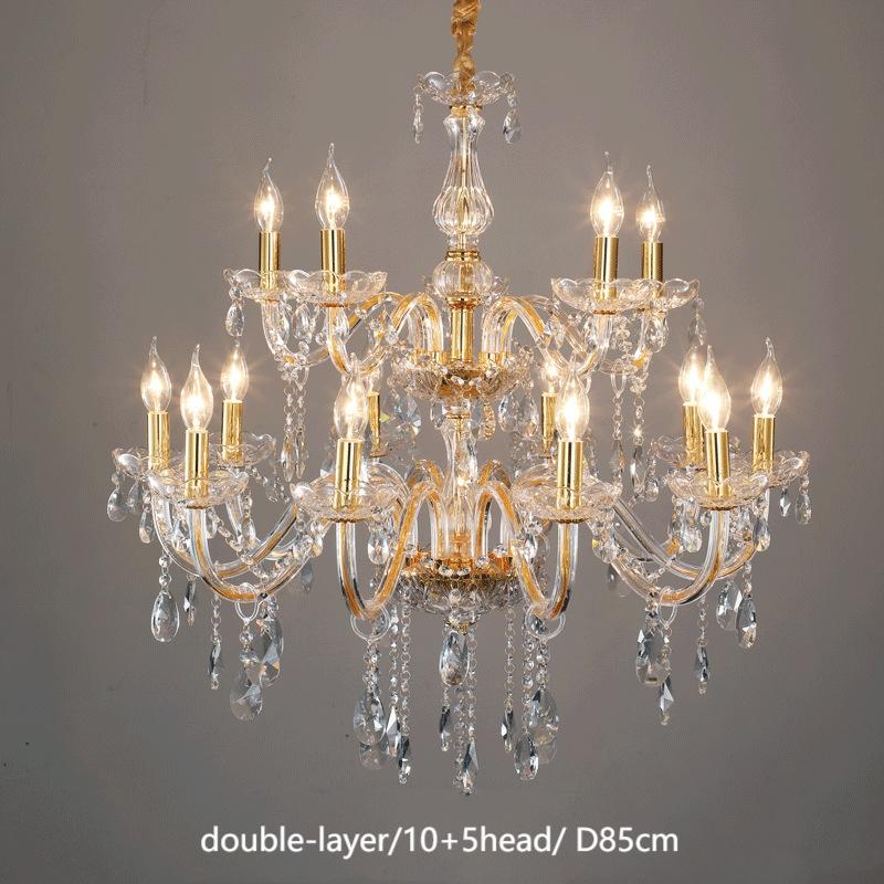 Gold Crystal Candle Chandelier - 图片 11