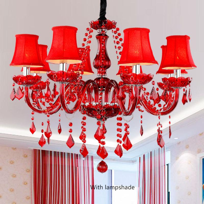 Red Crystal Candle Chandelier - 图片 8