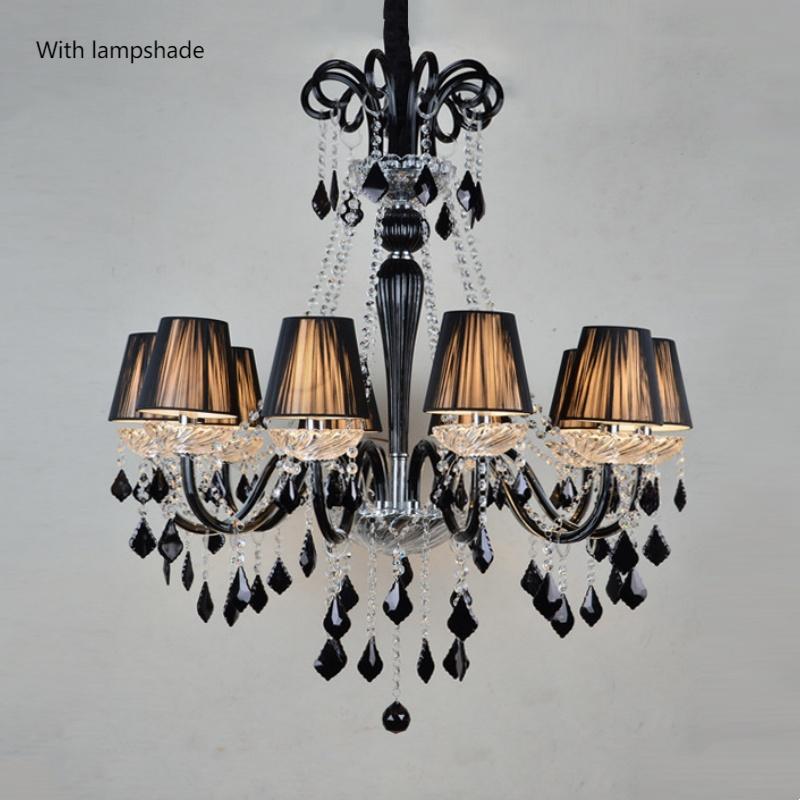 Black Crystal Glass Chandelier - 图片 8