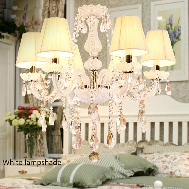 Retro Glass Crystal Candle Chandelier - 图片 8