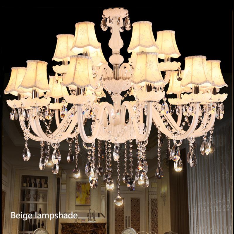 Retro Glass Crystal Candle Chandelier - 图片 9