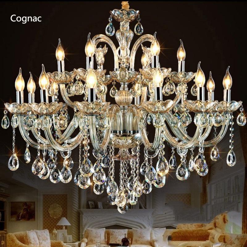 Grey Brown Amber Crystal Chandelier - 图片 7