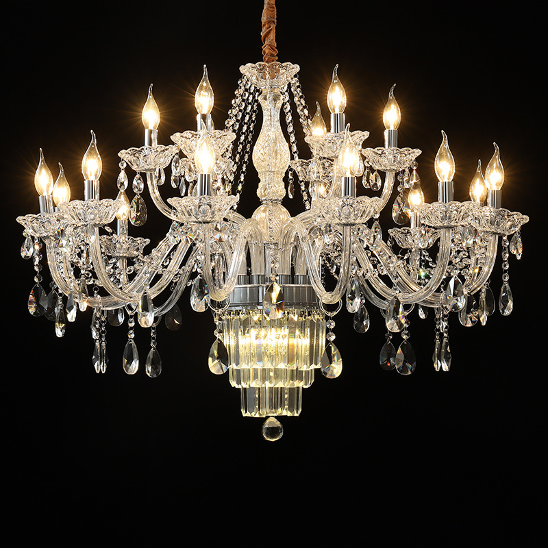 Transparent Gold Glass Chandelier - 图片 8