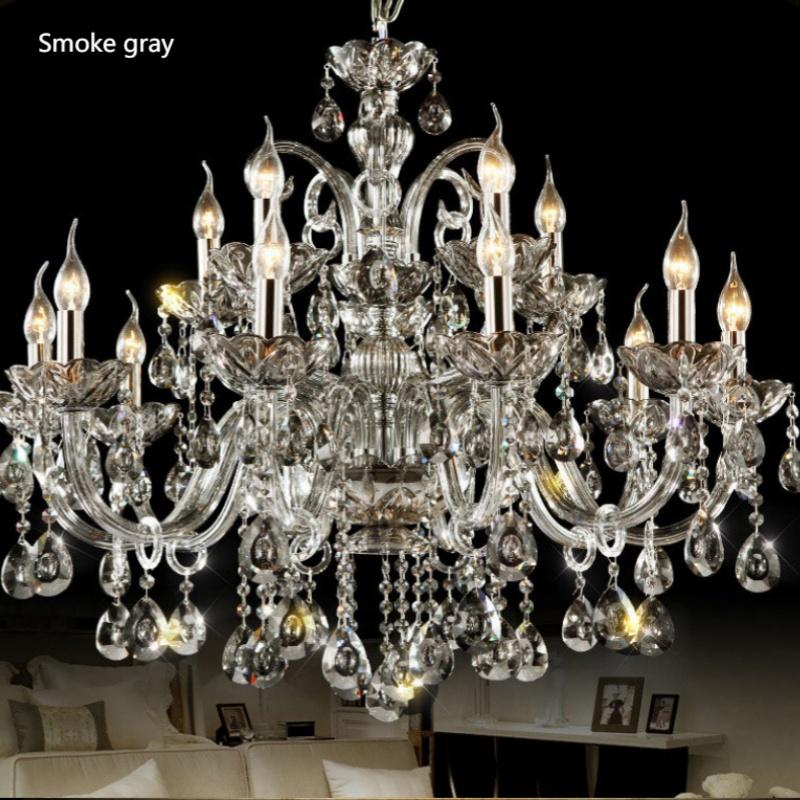 Grey Brown Amber Crystal Chandelier - 图片 9